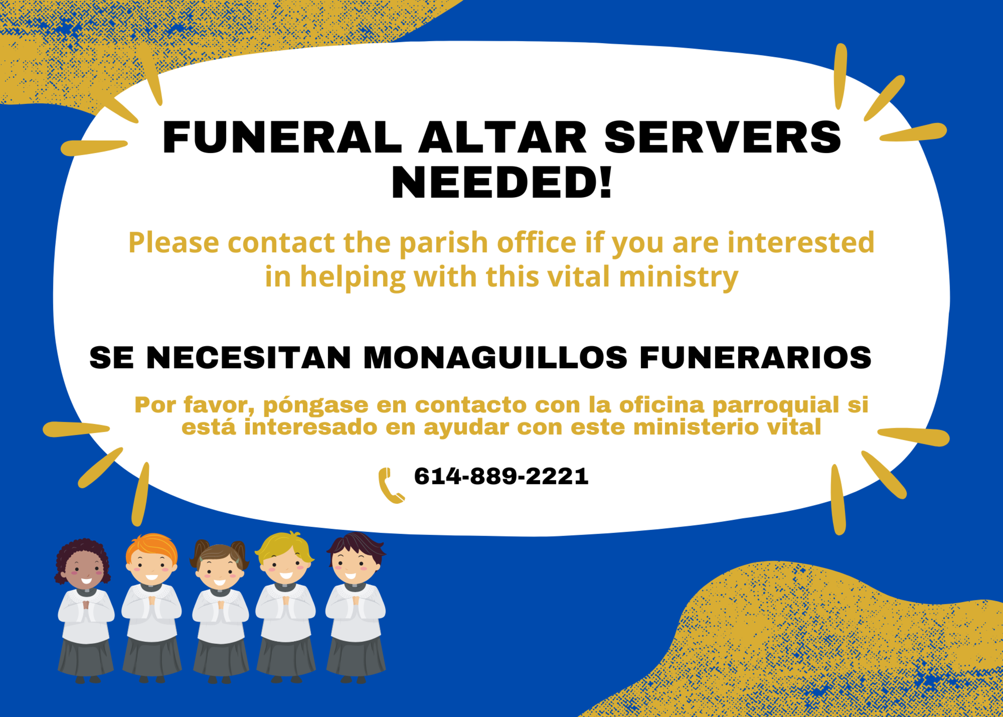 Funeral Altar Servers Needed