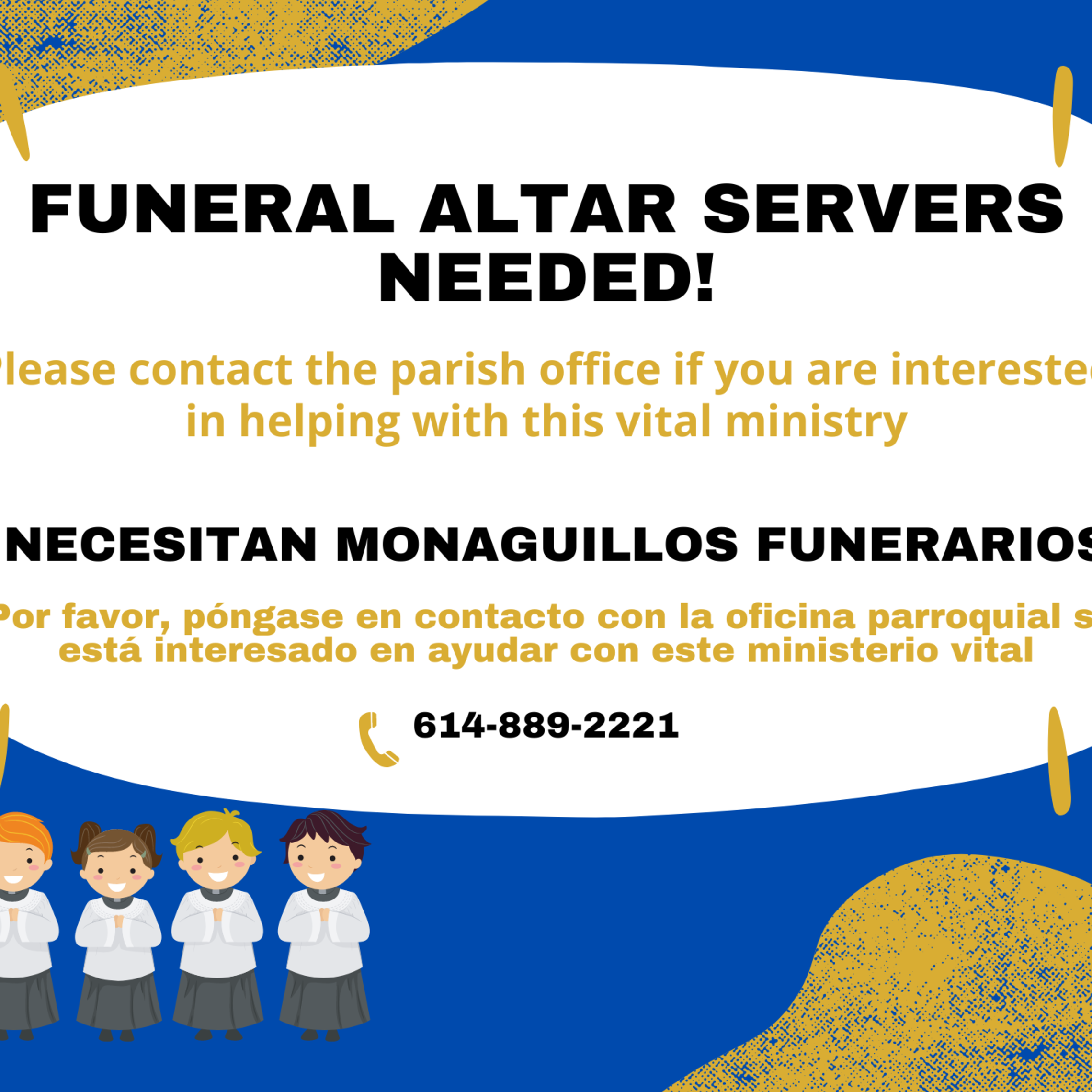 Funeral Altar Servers Needed